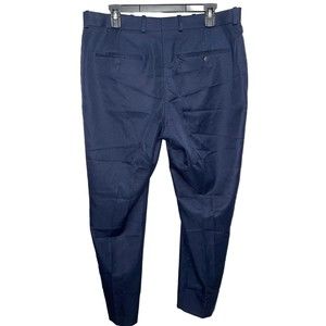 Perry Ellis Portfolio Folio-Flex Pants Mens 34x30 Navy Blue Slacks Trousers